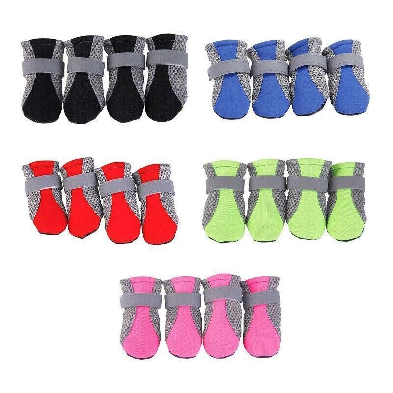 4PCS L Size Anti Slip Waterproof Protective Dog Shoes Rain Boots Pet Socks Booties - Red — image 3
