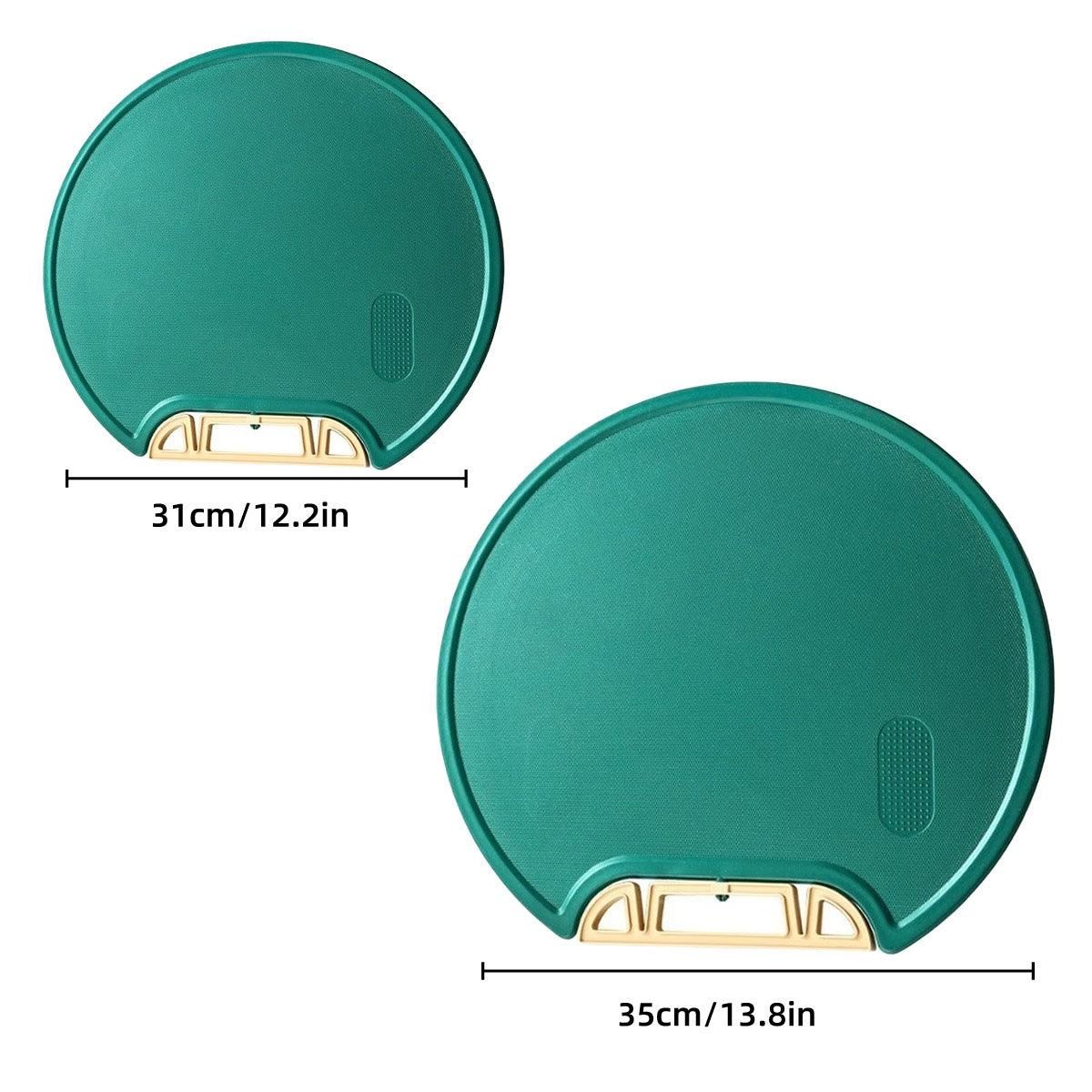 Round Green Plastic Kitchen Chopping Board Household Food Cutting Board Tool - 35cm โ image 4
