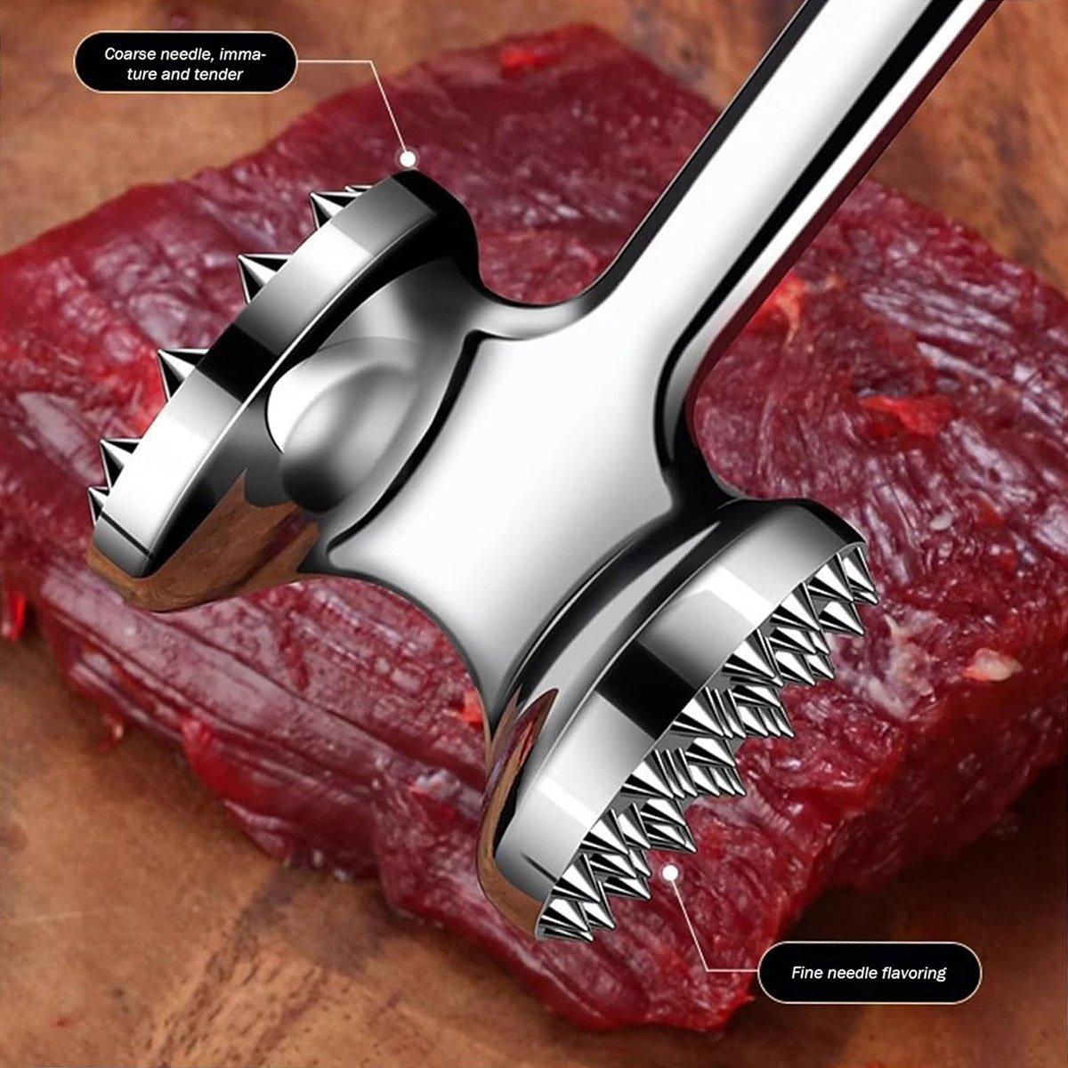 Meat Hammer Kitchen Tenderizing Beating Tool Double Sided Loose Meat Hammer — image 5
