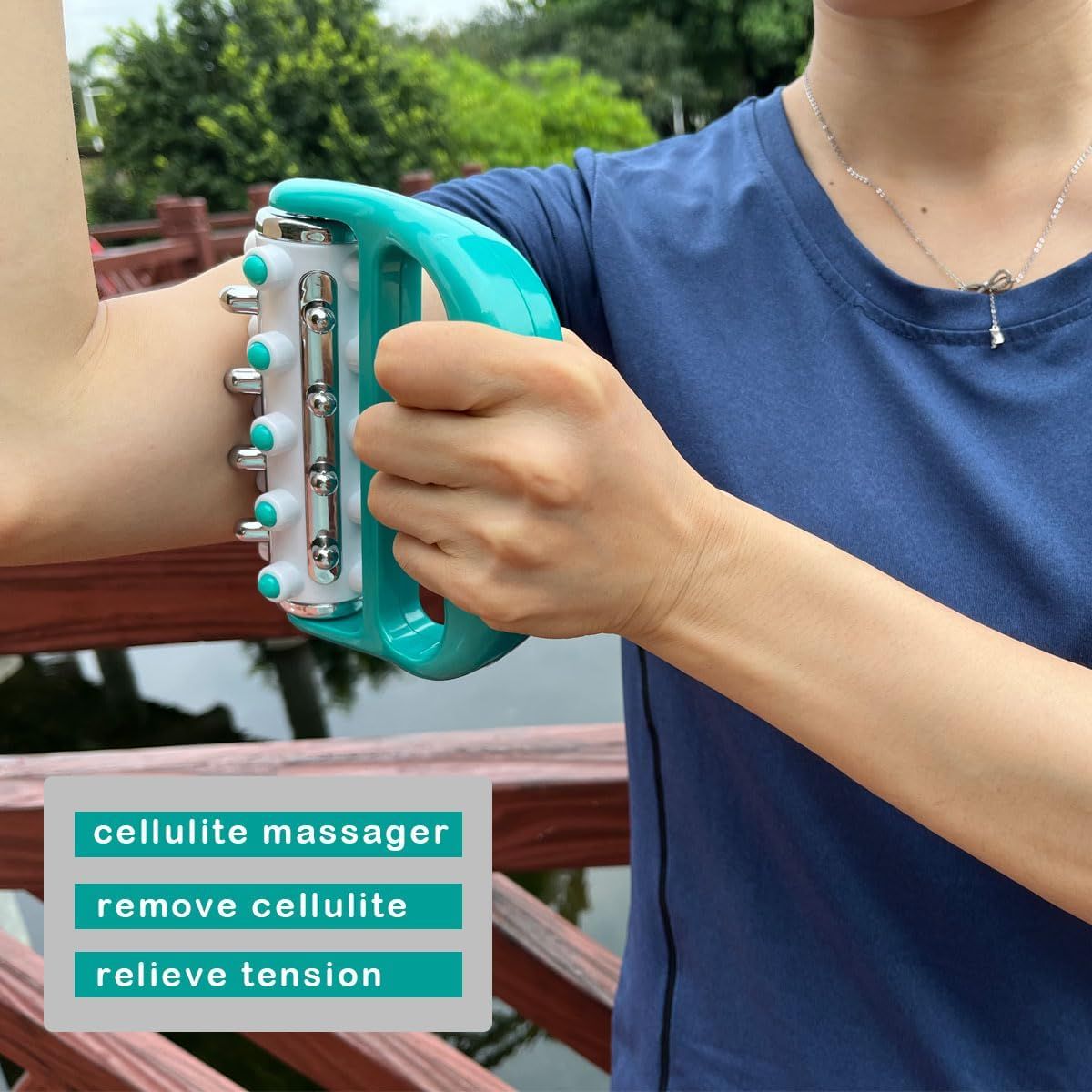Lymphatic Drainage Massager Ultimate Fascia Release & Scar Tissue Massage Tool, Personal Handheld Massage Roller for Shoulder — image 2