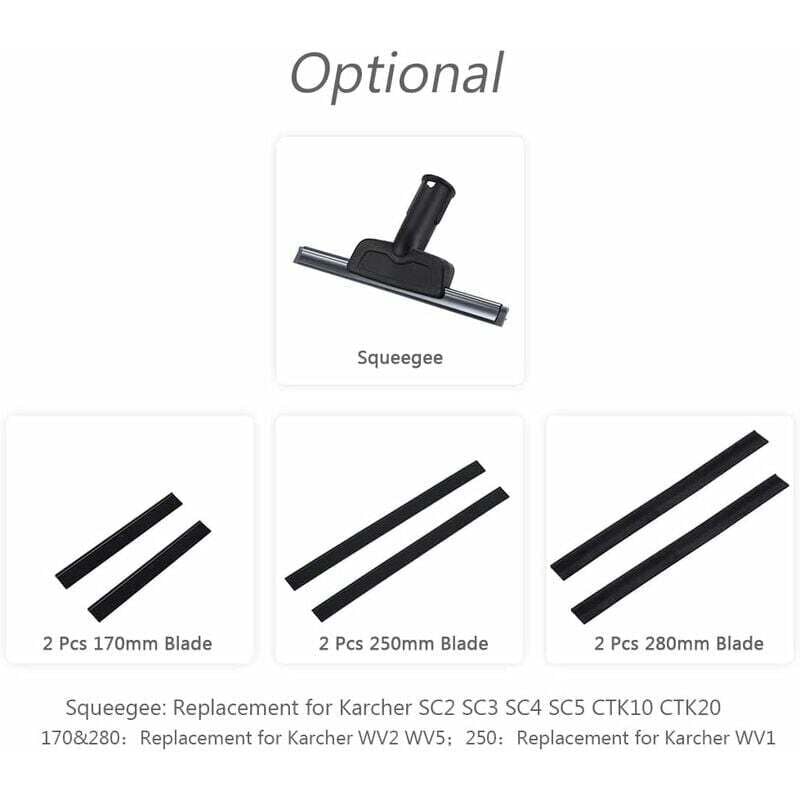 2pcs 280mm Window Washer Replacement Blades Window Cleaning Blade Rubber Scraper Accessories Refill Replacement for Karcher WV2 WV5 — image 2