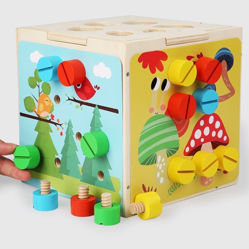 wooden toolbox, animal themed toy, building set, kids construction toy, fine motor skills, creative play, educational toy, birthday gift, Children's Day gift