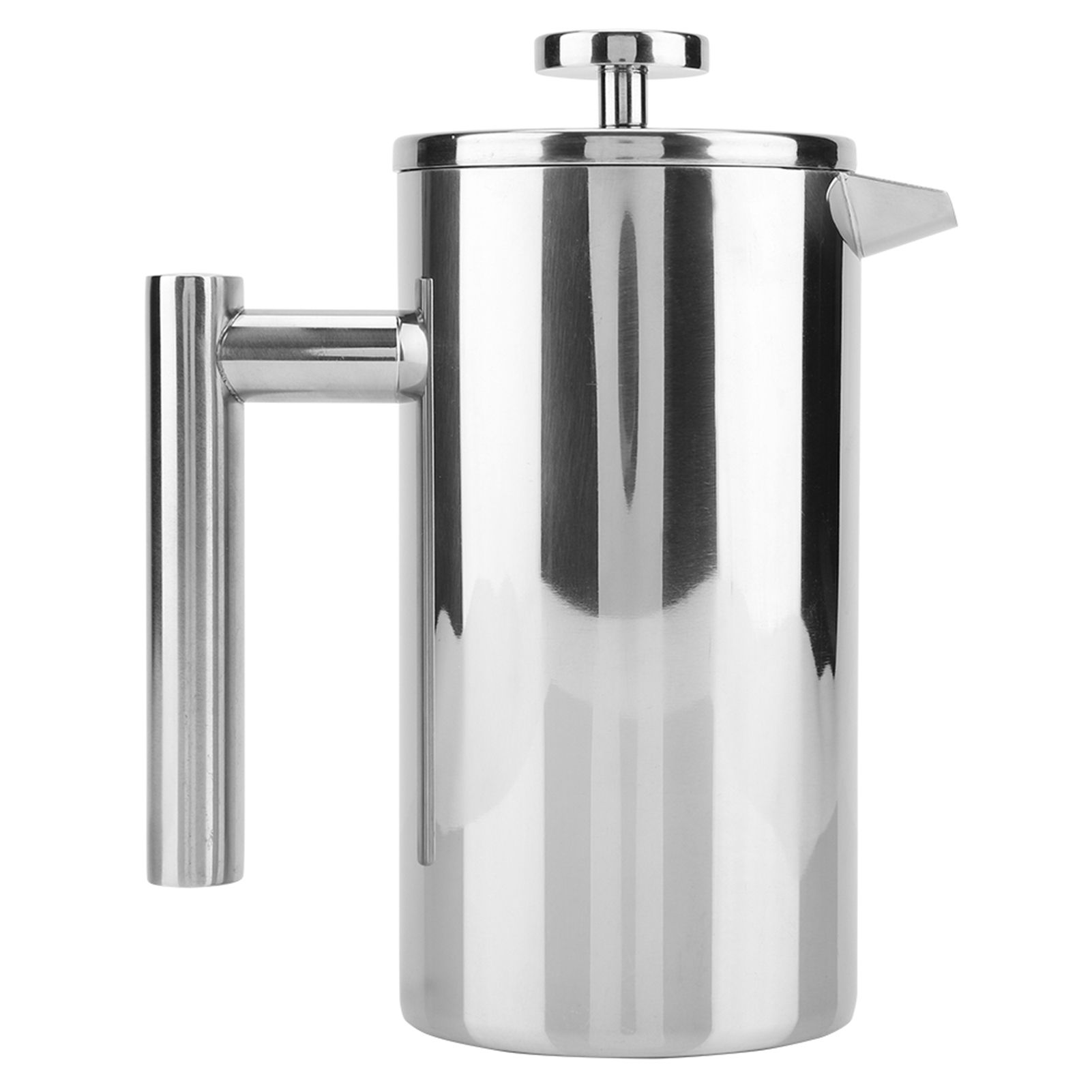 Double Walled Stainless Steel Coffee Maker French Press Tea Pot with Filter (800ML)