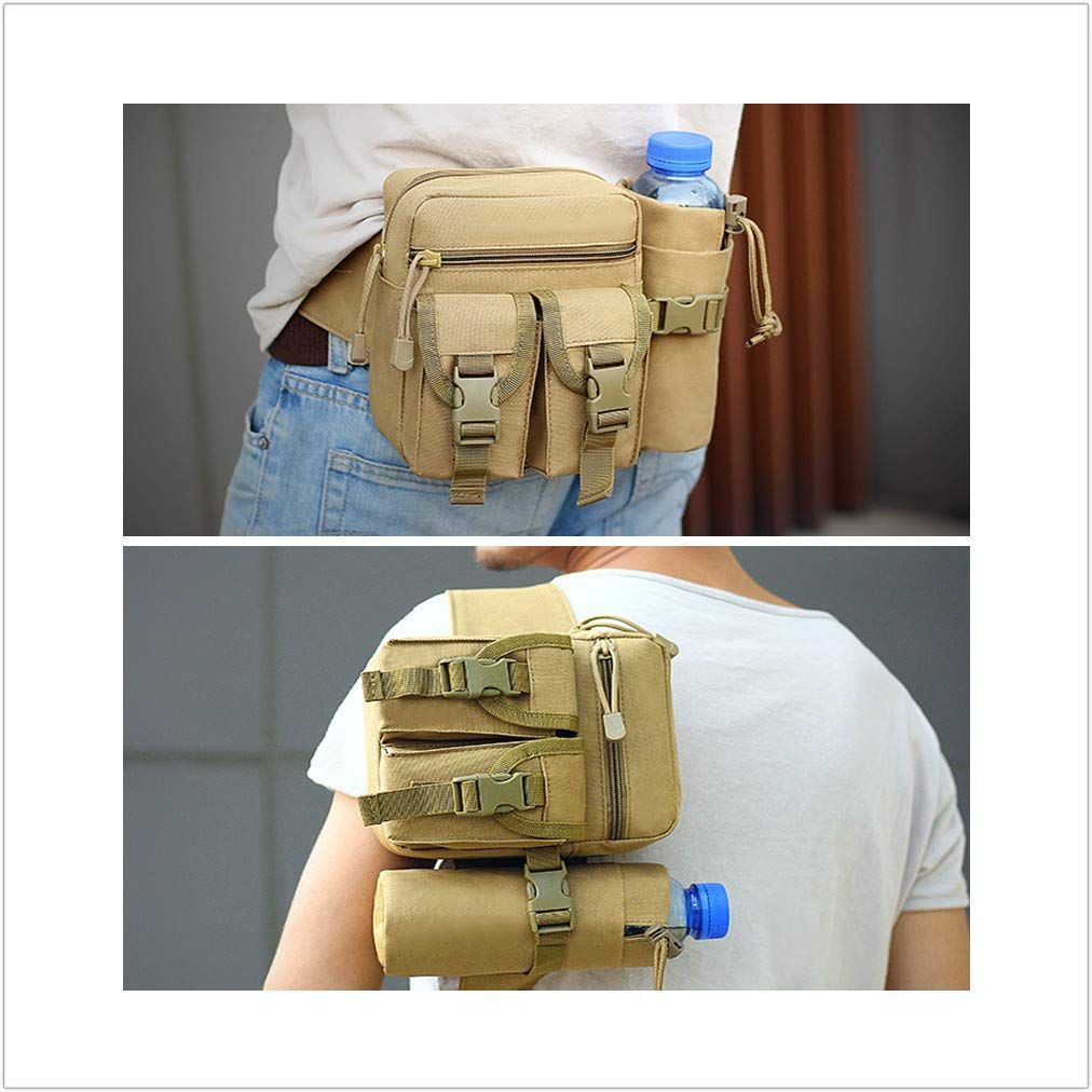 Tactical Waist Bag Military Fanny Pack,Waterproof Utility Belt with Water Bottle Holder,Suitable for Hiking&Mountaineeringaq — image 5