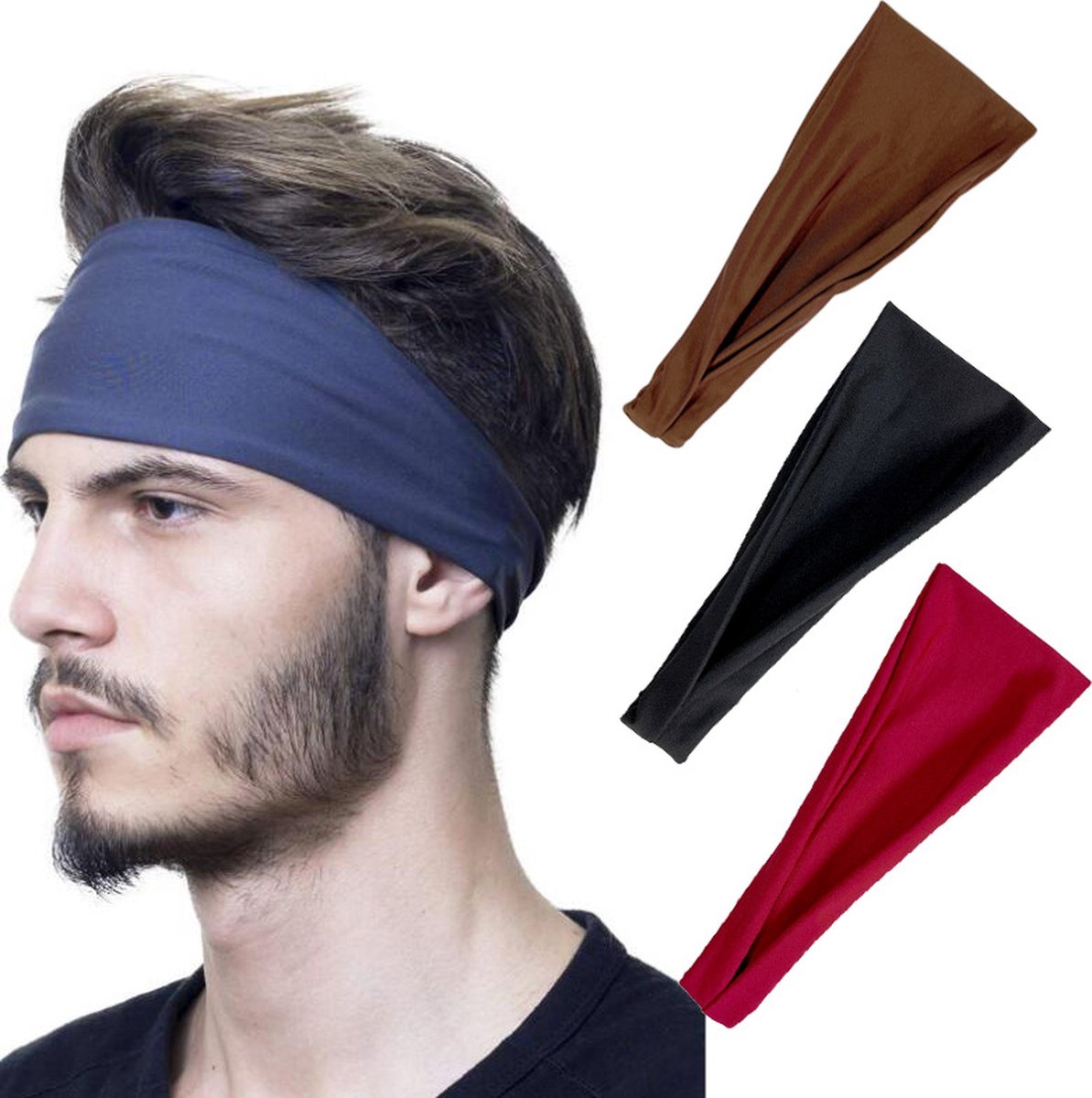 Luxury Elastic Headband | Sweatband | Hairband | Tiara | Sports Headband | Unisex | For Women and Men | Green — image 4
