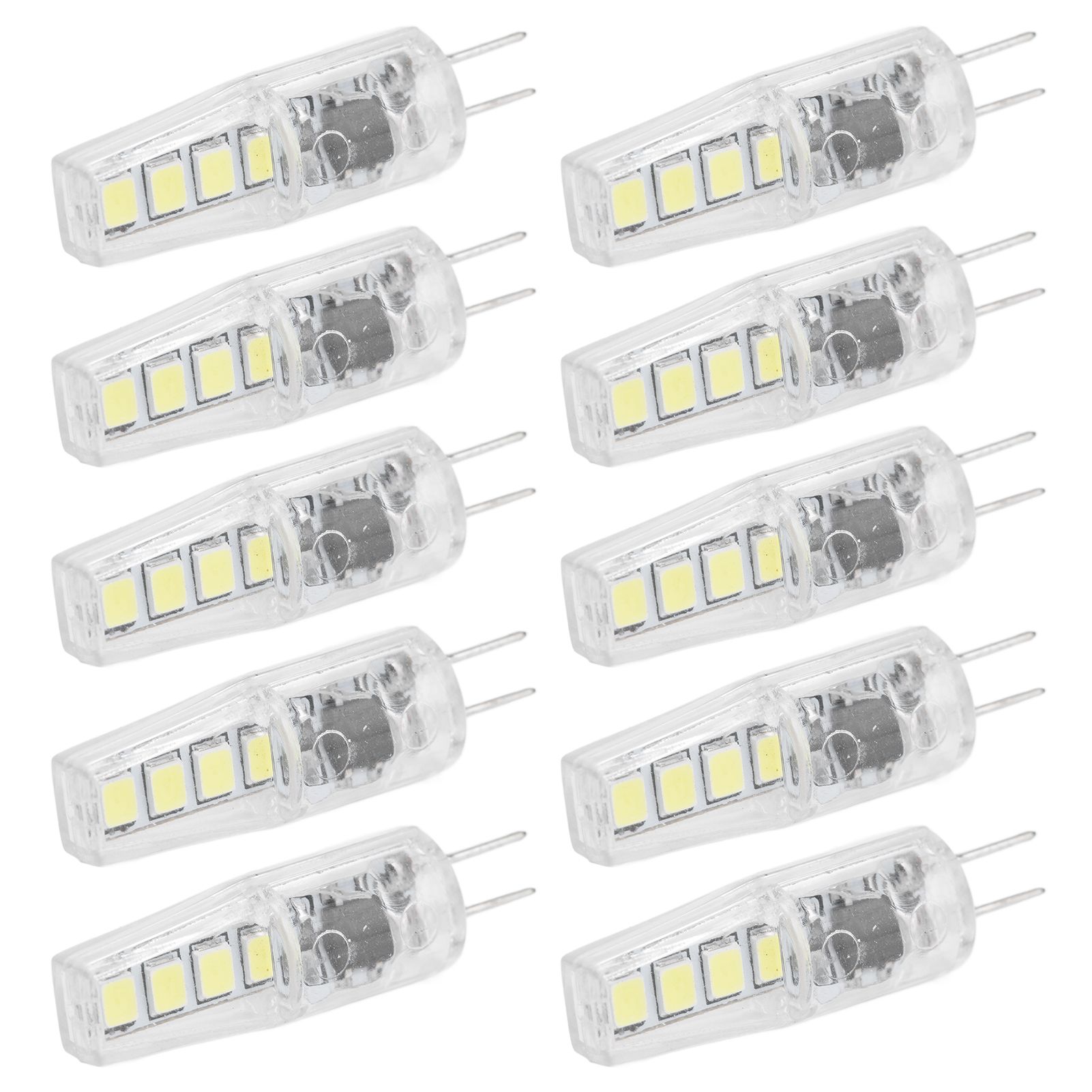 10Pcs G4 8LED Light 2835 Lamp Chips 2W 360 Angle PC Lamp Bulb for Home Office 220VWhite Light โ image 4