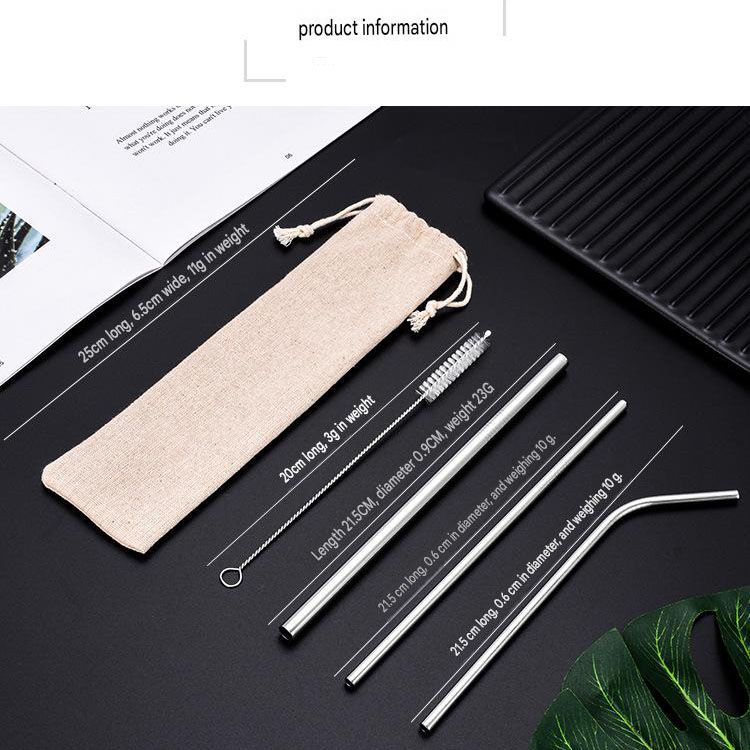 White 304 Stainless Steel Magnetic Hanging Water Bottle Set, 12.17 oz Reusable Drinking Bottle, Comes with 4 Stainless Steel Straws, Cleaning Brush, Storage โ image 6