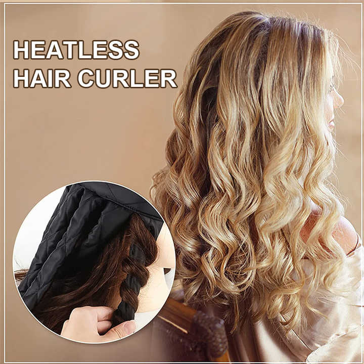 Black Heatless Octopus Hair Curlers 2-Pack - 50cm Soft Fabric Curling Rods for Effortless, Damage-Free Curls โ image 4