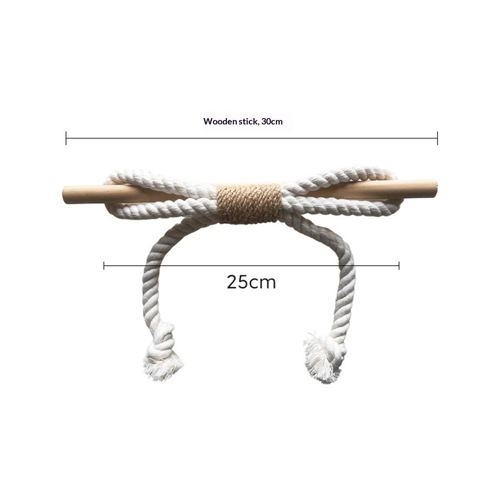 Curtain Tiebacks Rustic Holdbacks for Drapes, Farmhouse Tie Backs for Curtains, Cotton Jute Rope with Wood Club, Natural Boho Decor Shabby Chic Drapery — image 5
