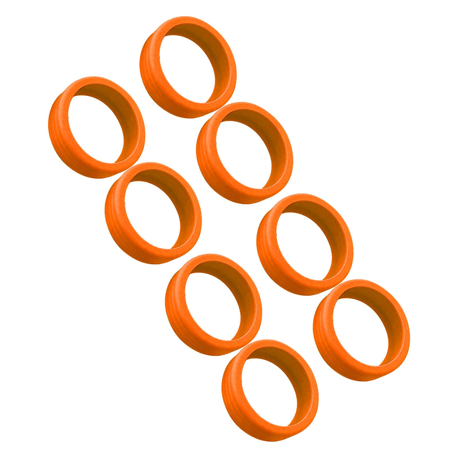 8PCS Luggage Suitcase Wheels Covers Noise Canceling Shock Absorbing Trolley Case Silicone Caster Protection Cover Orange โ image 2