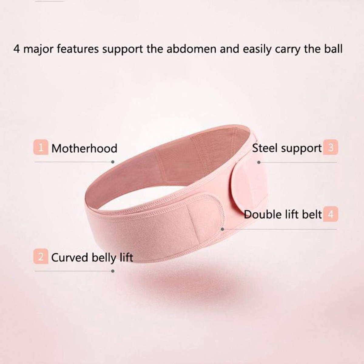 Maternity Belt - Pregnancy Support Belt - Breathable Abdominal Belt - Abdominal Support Belt - 80-110 cm Pregnancy Belt Pelvic Belt Abdominal Belt - Pink โ image 2