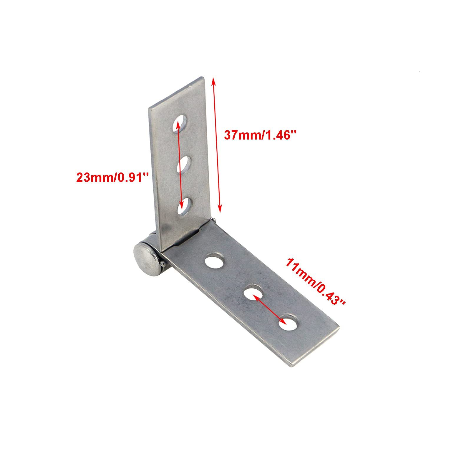 2Pcs 3 inch Silver Folding Butt Hinges Stainless Steel Furniture Door Window Hinges not easily deformed, long service life — image 5