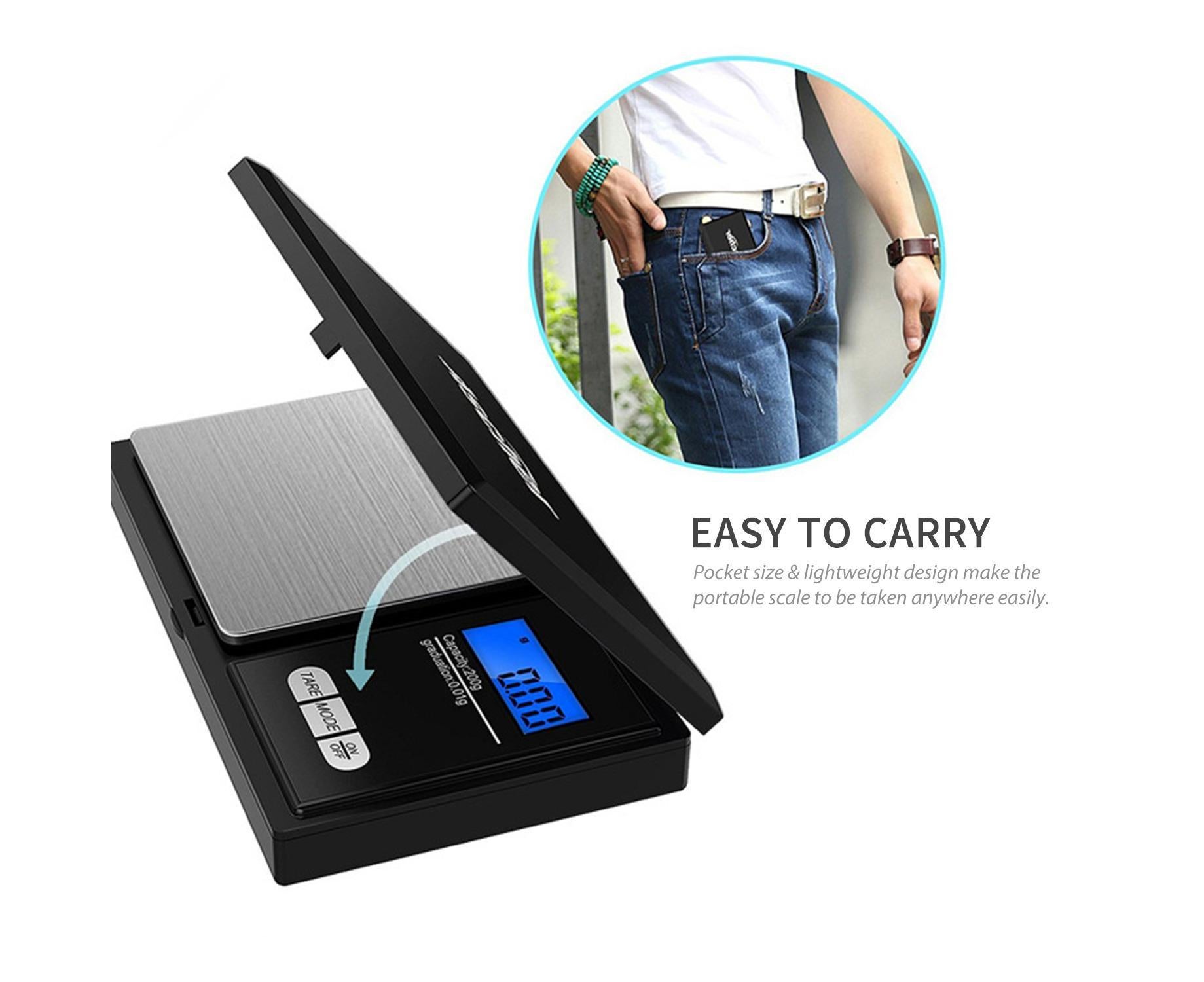 200g Jewelry Scale Digital Pocket Scales LCD Display Scale Small Mini Kitchen Scales Weight g dwt gn ct for Baking Cooking Portable Jewelry — image 4