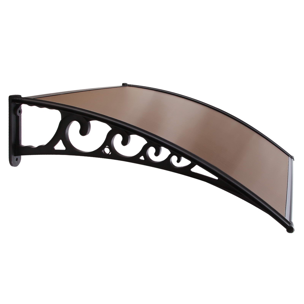 Instahut Window Awning Door Canopy 1m x 2m Brown โ image 4