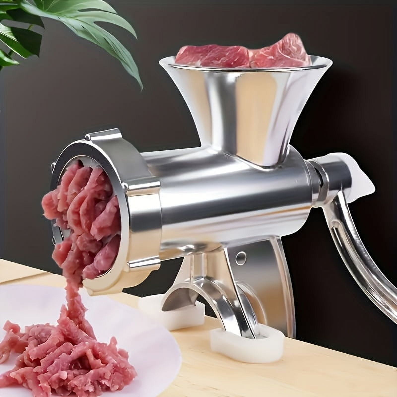 Stainless Steel Manual Meat Grinder With Tabletop Clamp - Heavy Duty Sausage Maker & Vegetable Crusher, Essential Kitchen Gadget โ image 3