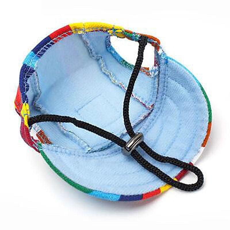 Dog Baseball Cap Outdoor Pet Sun Hat Summer Canvas Visor Puppy S Size - Flower — image 5