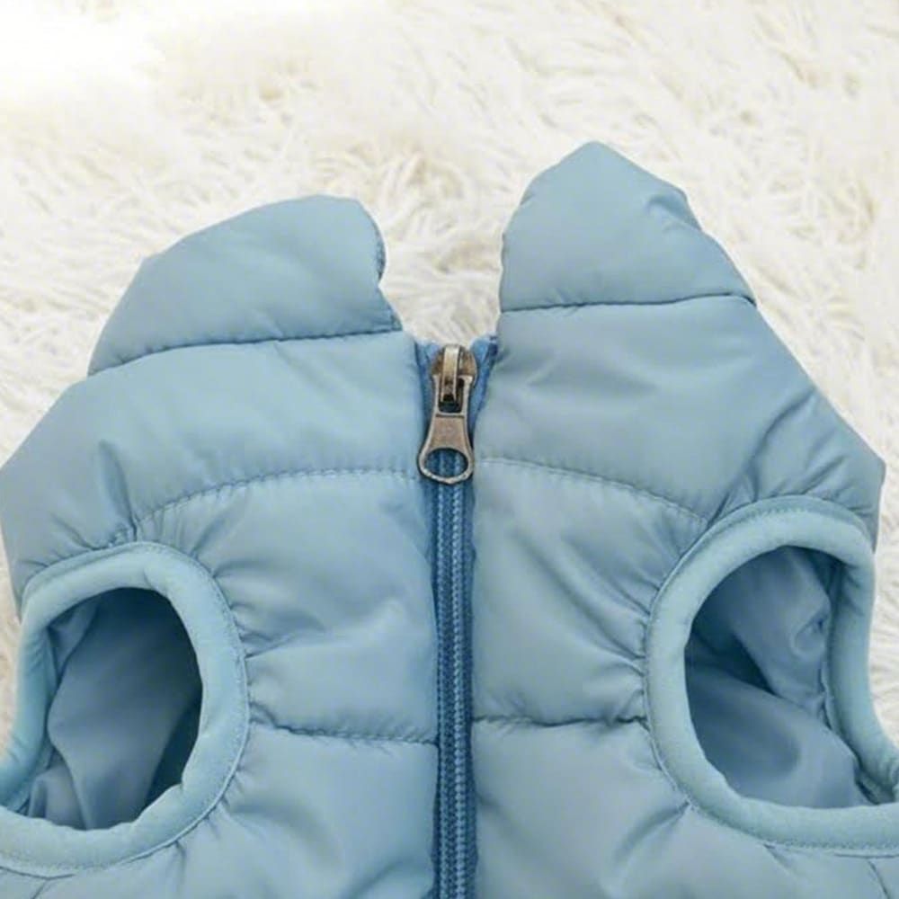 Winter Warm Quilted Vest for Small Pets – Water-Resistant, Fleece-Lined, Easy-On Design with Leash Hole for Indoor and Outdoor Use (XL, Beige) — image 6