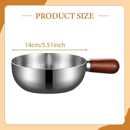 Stainless steel breakfast bowl - Small walnut wood pot for one person - Suitable for fruit salad, yoghurt and muesli (13cm bowl with lid, spoon) โ image 6
