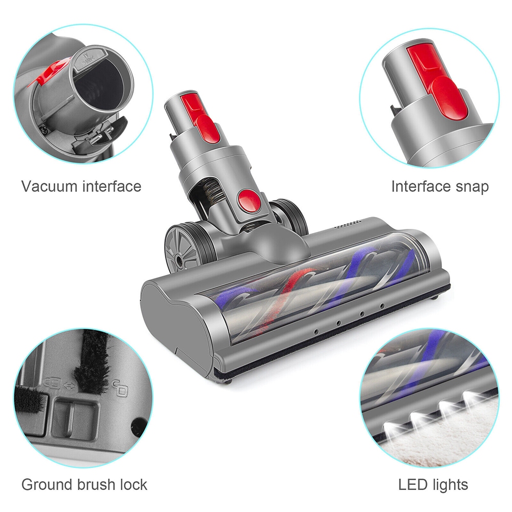 Turbo Brush Roller Head Electric Floor Carpet Head LED For Dyson V7 V8 V10 V11 V15 โ image 2