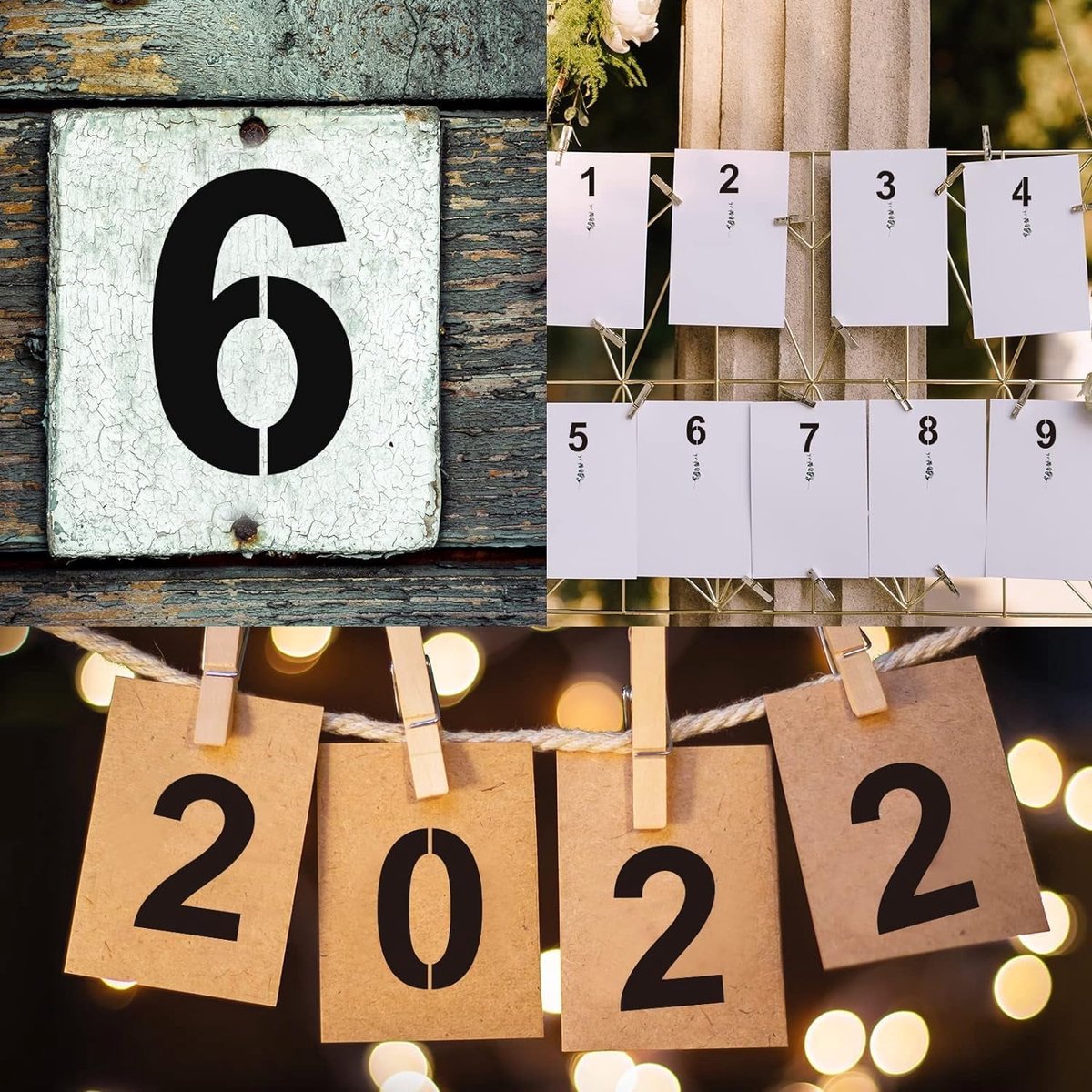 Number Stencil Set - Address Stencils 0-9 - Reusable Plastic Number Stencils - Cake Stencils - Paint by Number Stencils 6 inch โ image 4