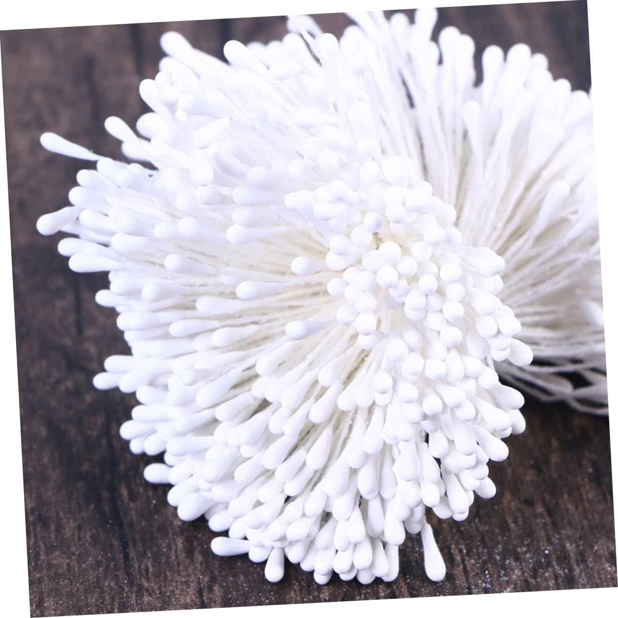 Flower Stamens 1 Bundles of 280-300 Stems Pearl Stamens for Scrapbooking Pistil Cake Decoration Craft DIY, 2.17-Inch, White — image 3