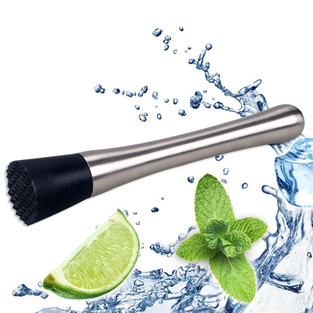 2 pack 8 Inch Stainless Steel Muddler for Cocktails, Long Handle Durable Material, Bar Tool for Making Mojito and Fruit Drinks — image 3
