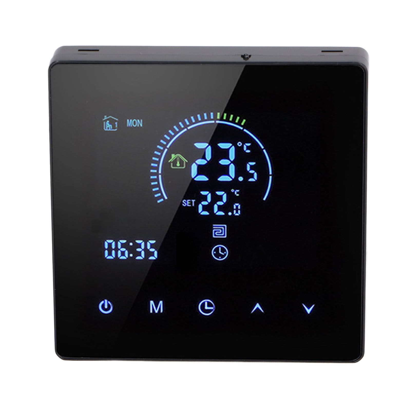 16A Digital Thermostat with LCD Display Programmable Thermostat Electric Heating Thermostat for Home Office Hotel AC 90V‑240V Black Without WiFi — image 6