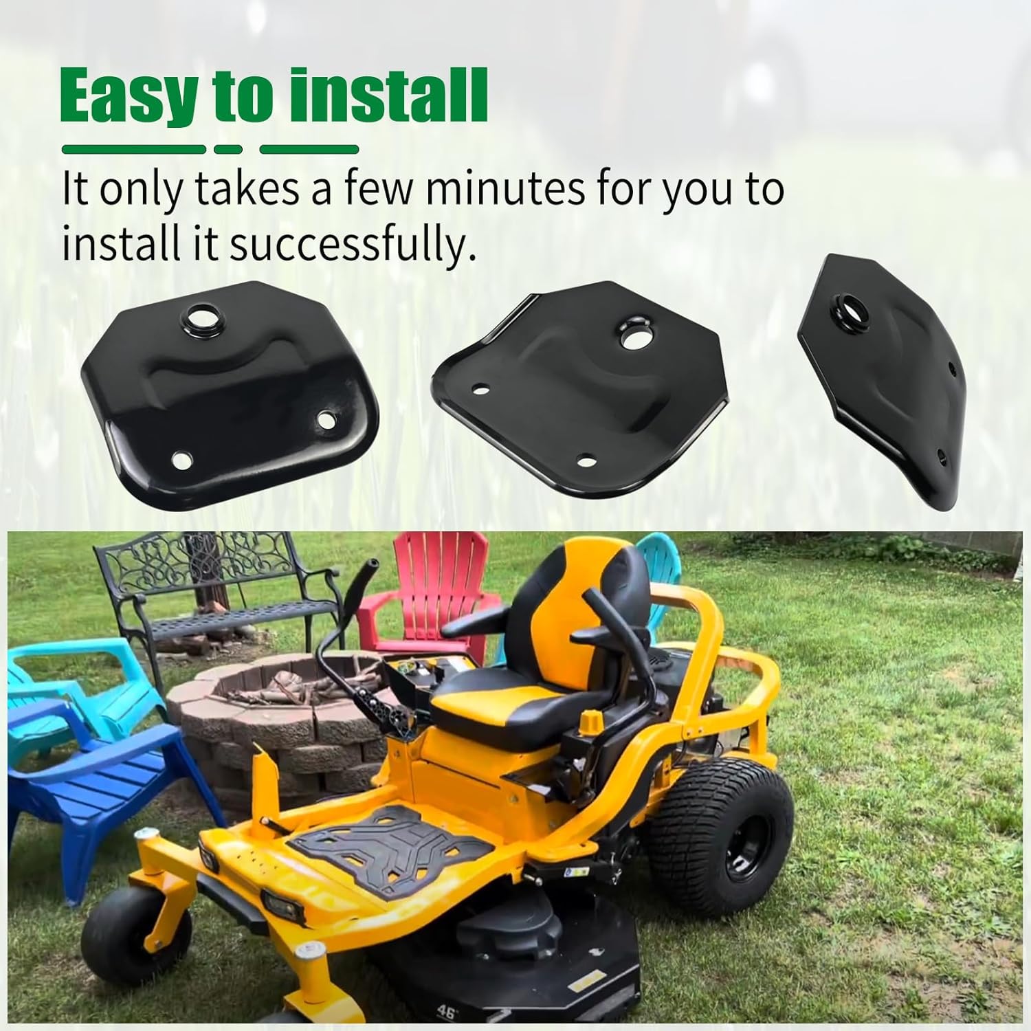 703-12302-0637 Hitch Plate Compatible with Cub Cadet ZT1 ZT2 ZT3 Heavy Duty Zero Turn Mower, Universal Towing Kit Fit for C-ated Ultima 42 46 50 54 & Lawn — image 6
