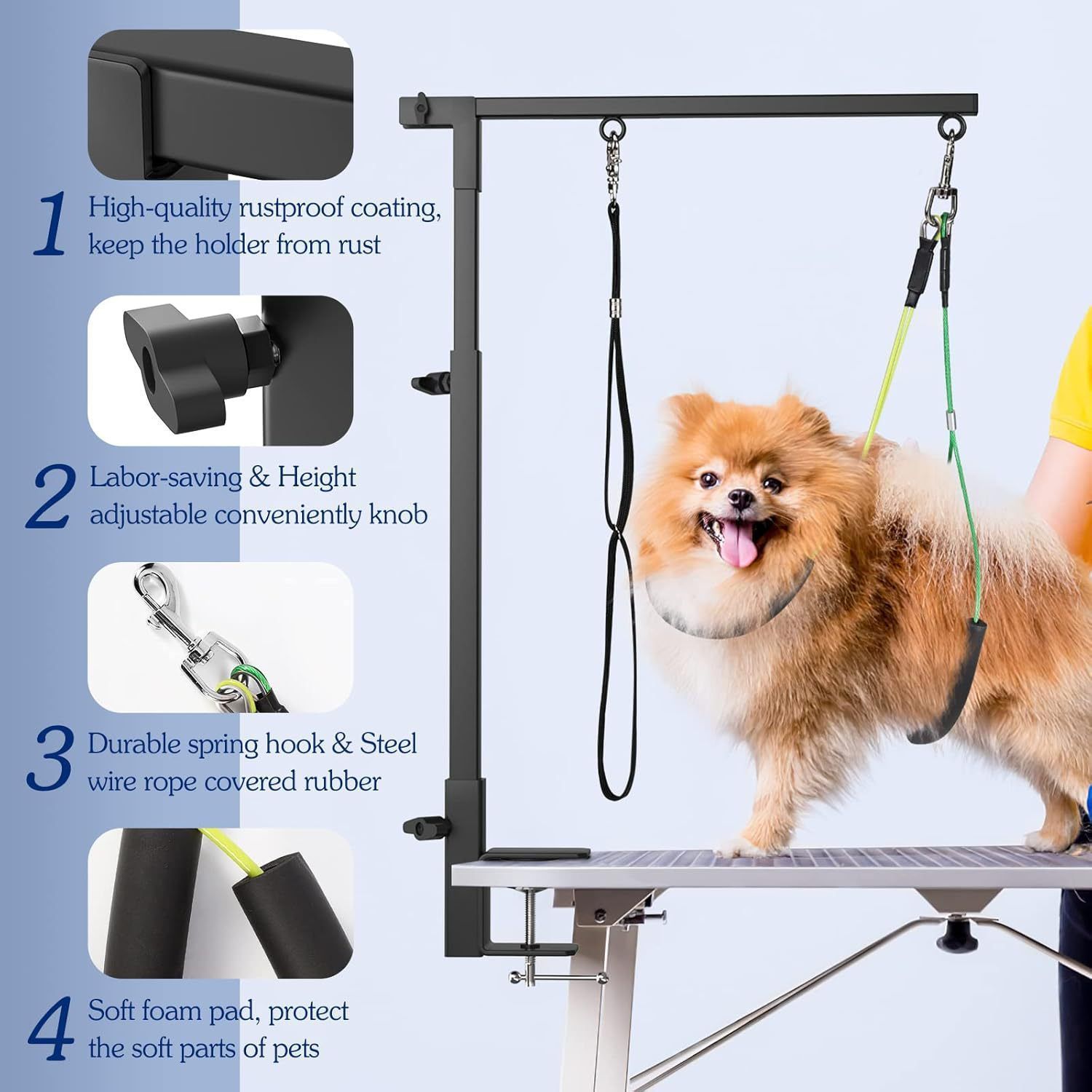 Dog Grooming Stand Black โ image 3