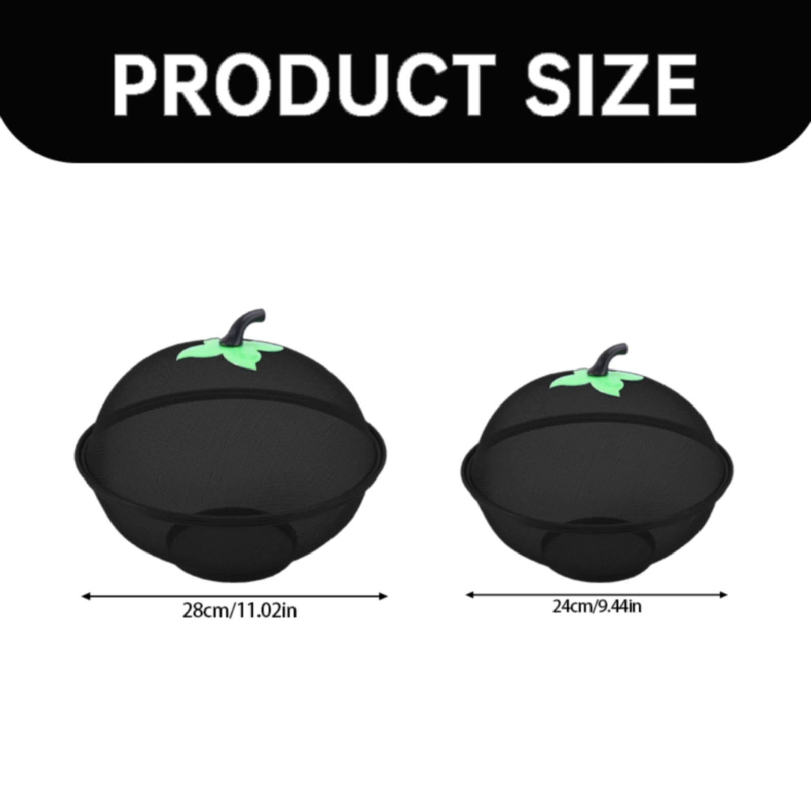 Fruit Basket with Lid Mesh, Apple Shaped Fruit Bowl Cover, Protective Holder Countertop Metal Wire Against Flies, Reusable Strainer for Gift Restaurant Kitchen โ image 2