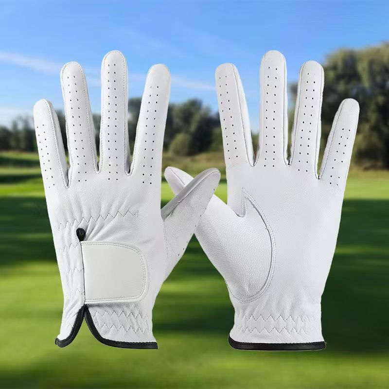 White Left Hand Golf Glove L Size - Breathable Anti-Slip Golf Glove with Adjustable Wrist Strap for Golf Training and Outdoor Games โ image 2