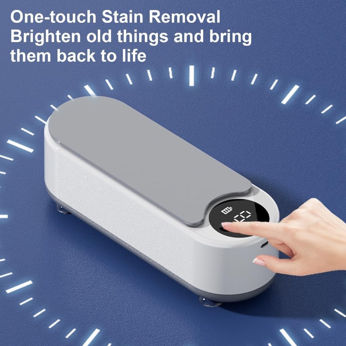 Ultrasonic Cleaner - Jewelry Cleaner - Glasses Cleaning Machine - Glasses Cleaner - Denture Cleaner - rechargeable - with fast deep cleaning function - chain โ image 4