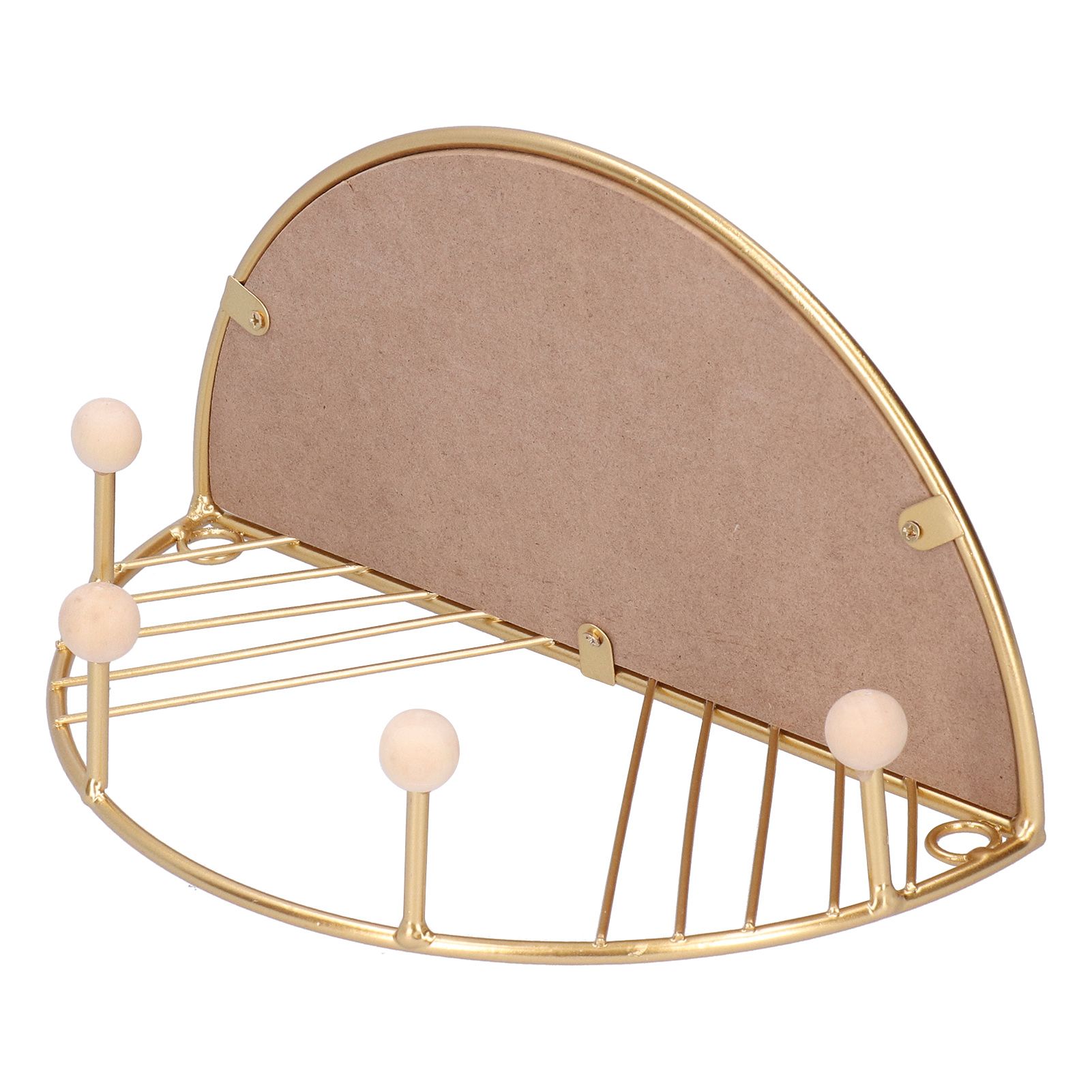Display Shelf Storage Rack with Clothes Hanger Hook for Home Living Room Entryway GoldS — image 2