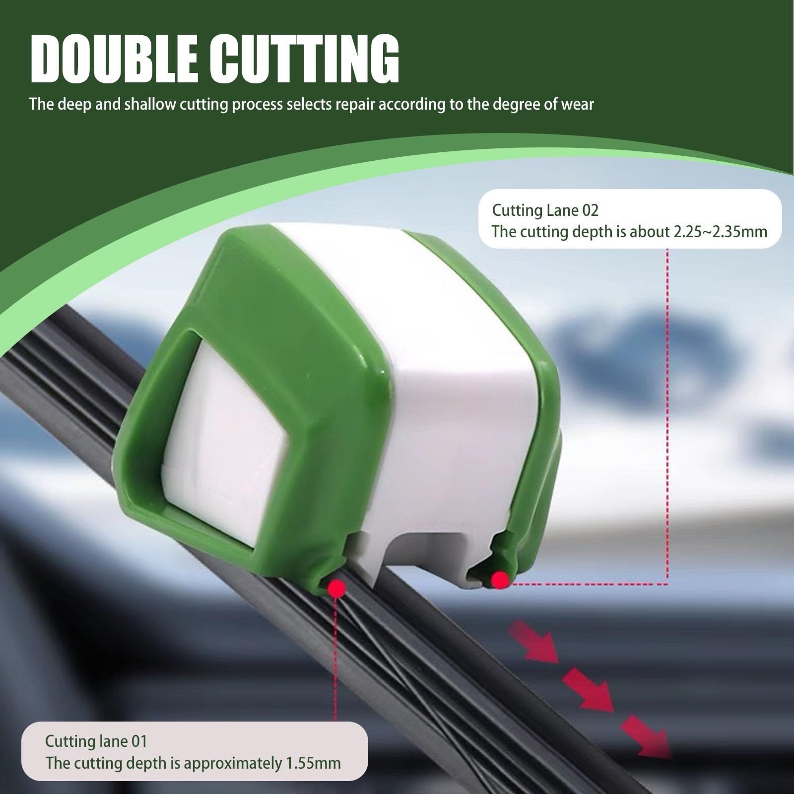 Car Windshield Wiper Regroover, Cleaning Car Wiper Blade Cutter Repairer, ABS Wiper DIY Smart Quickly Repair Tool โ image 3