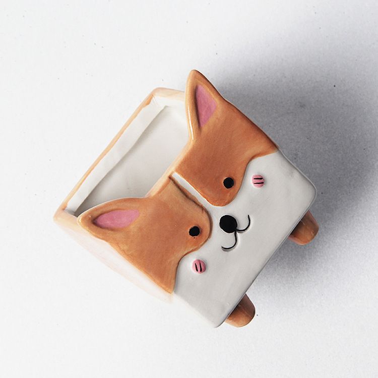 Indoor and outdoor flower pots, creative bonsai flower pots, cartoon animal designs, ceramic succulent flower pots — image 3