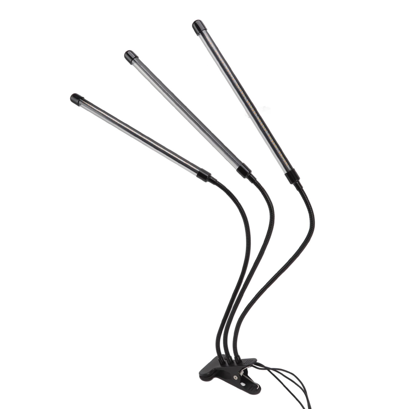 3 Head Clip Plant Light Full Spectrum Red White Warm Light 10 Level Dimmable USB LED Plant Growing Lamp with Timer — image 5