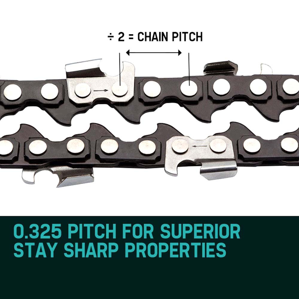 BAUMR-AG 2 x Chains for a 20" Bar Chainsaw, 76DL .325" Pitch .058" Gauge Low Kickback โ image 5