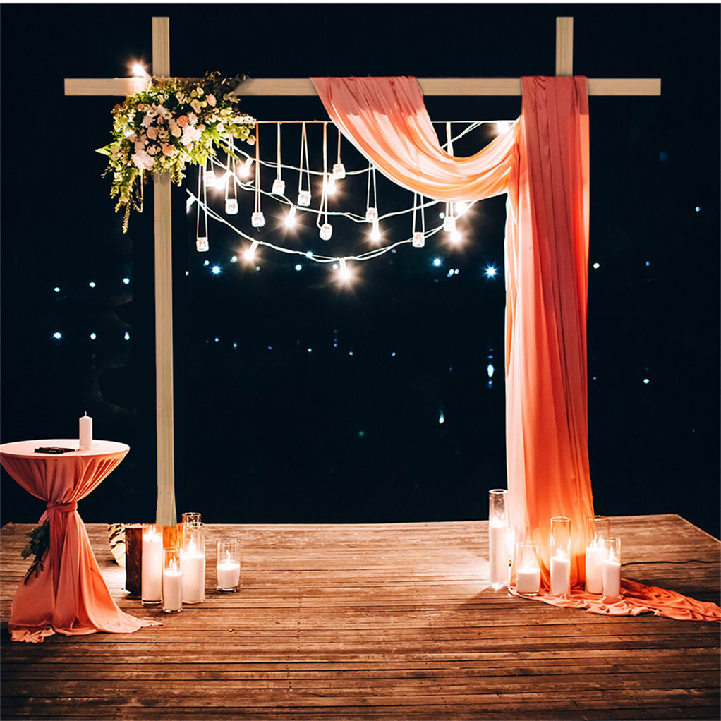 Heavy Duty Square Wedding Arch Wooden Backdrop Stand Balloon Floral Arch Frame โ image 2