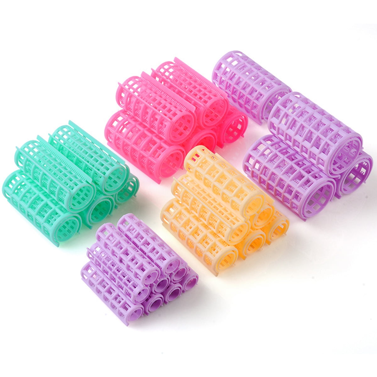 30 Pieces Plastic Hair Rollers Curlers Snap Rollers Self Grip Rollers Hairdressing Curlers No Heat Hair Curlers for DIY Hairdressing Hair Salon Hair Barber โ image 5