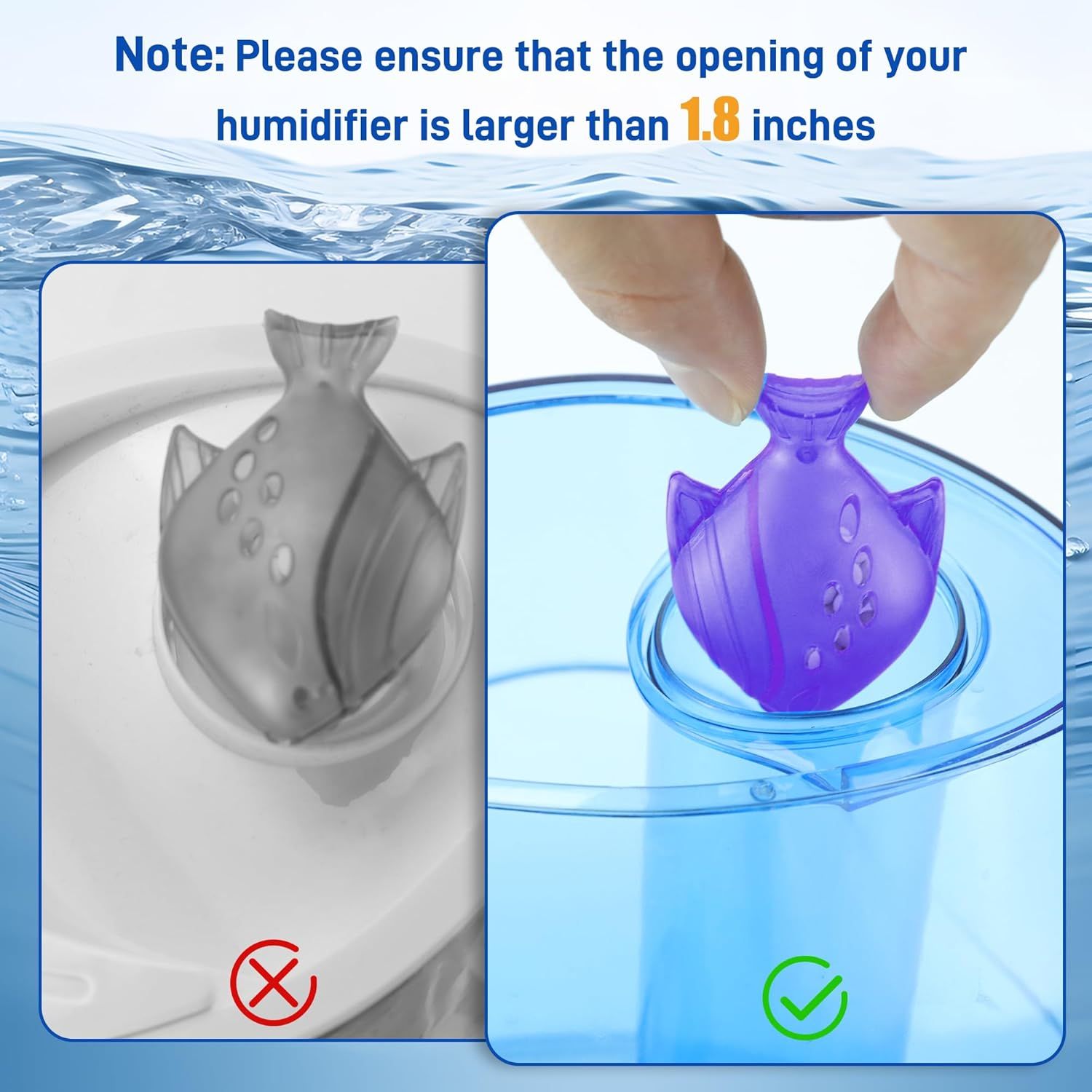 Humidiier Cleaning ish, 12 Pack Humidiier Cleaner or Humidiiers and ish Tanks, Puriies Water, Prevents Hard Water Build-Up, Reduces Scale, Purple โ image 4