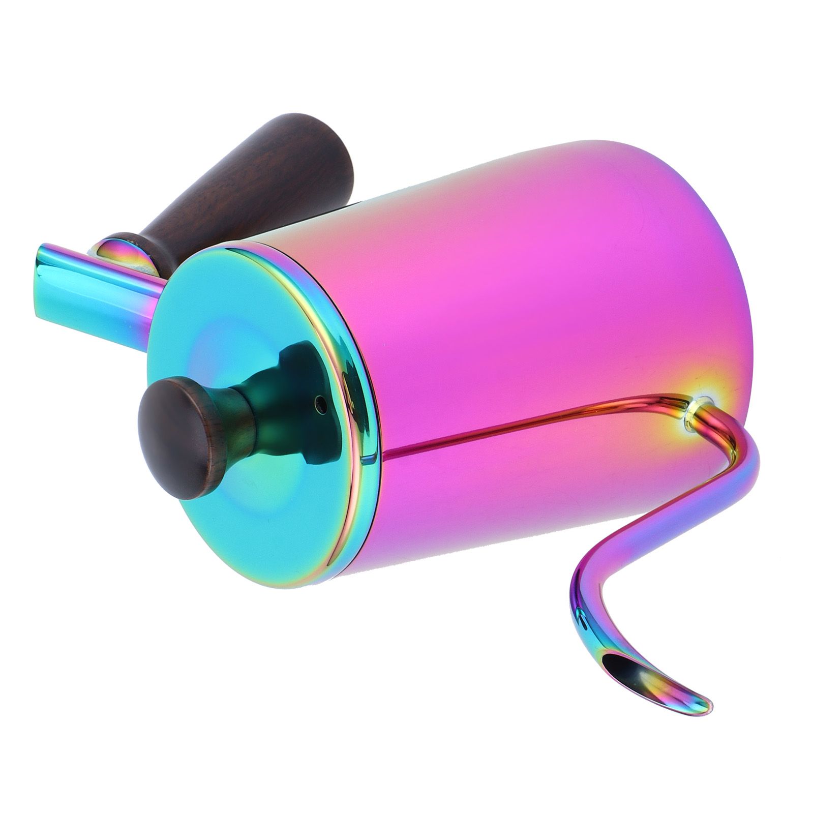 700ml Coffee Kettle 304 Stainless Steel Gooseneck Spout Coffee Drip Pot with Wooden HandleLong Spout‑ Colorful — image 3