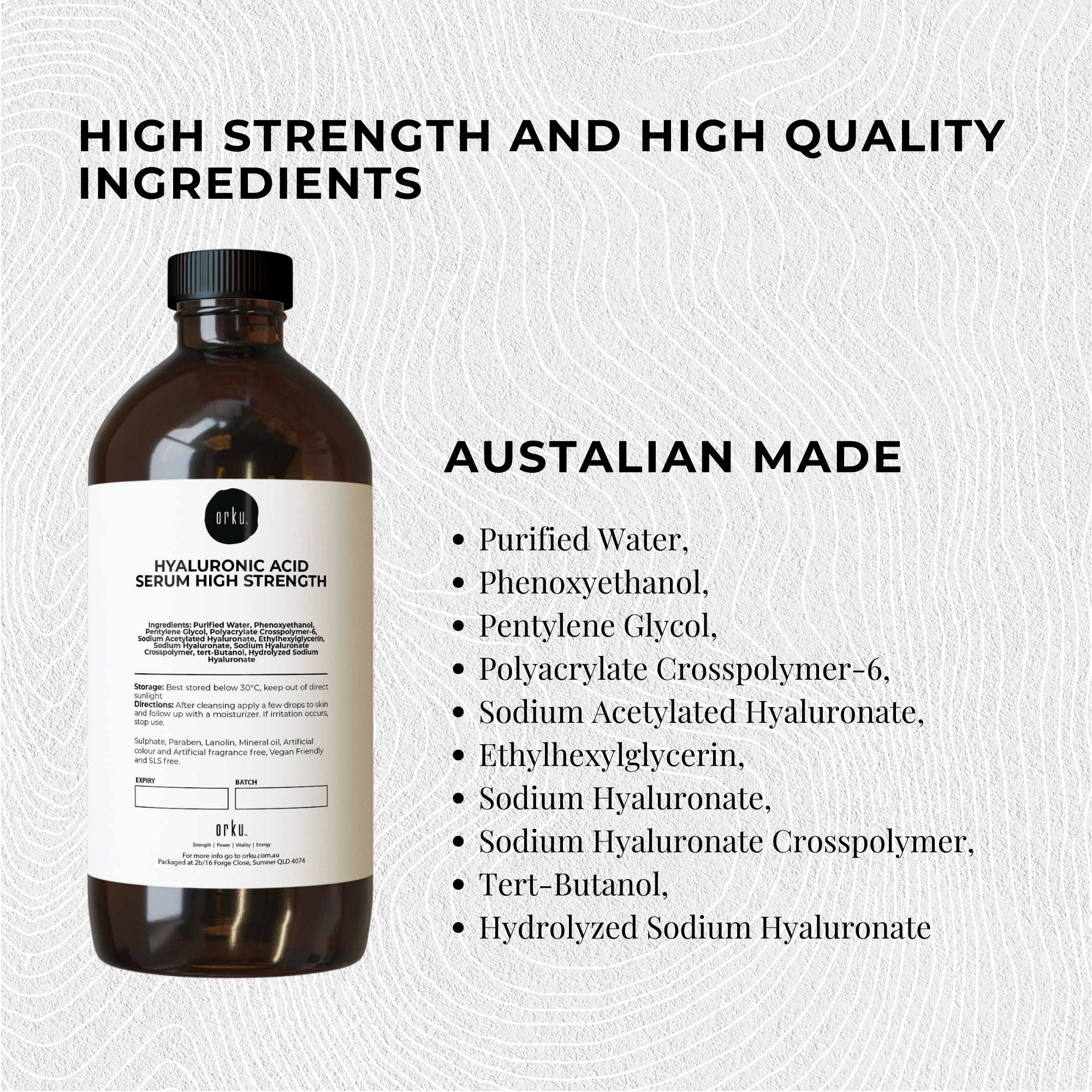 500ml Hyaluronic Acid Serum - High Strength Bulk Cosmetic Face Skin Care — image 3