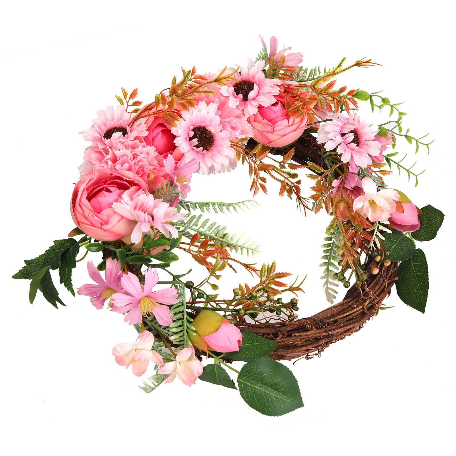 Artificial Flower Wreath Simulation Peony Door Hanging Garland Festivals Party DecorationPink — image 5