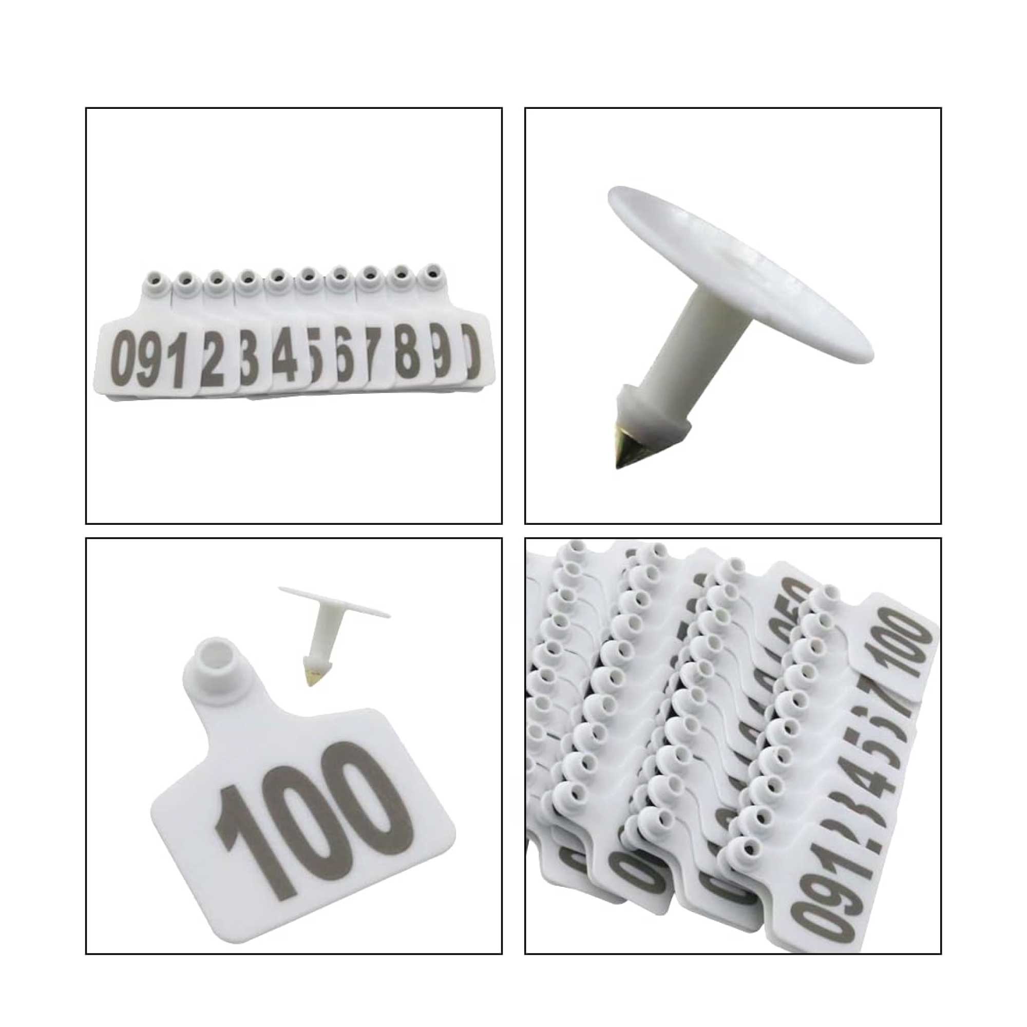 1-100 Cattle Number Ear Tags 7x10cm Set - XL White Cow Sheep Livestock Labels — image 5