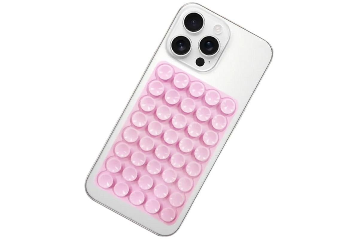 5 Pack Double Sided Silicone Phone Suction Pad 80 Stickers Grip for Car Desk Holder - Pink โ image 4