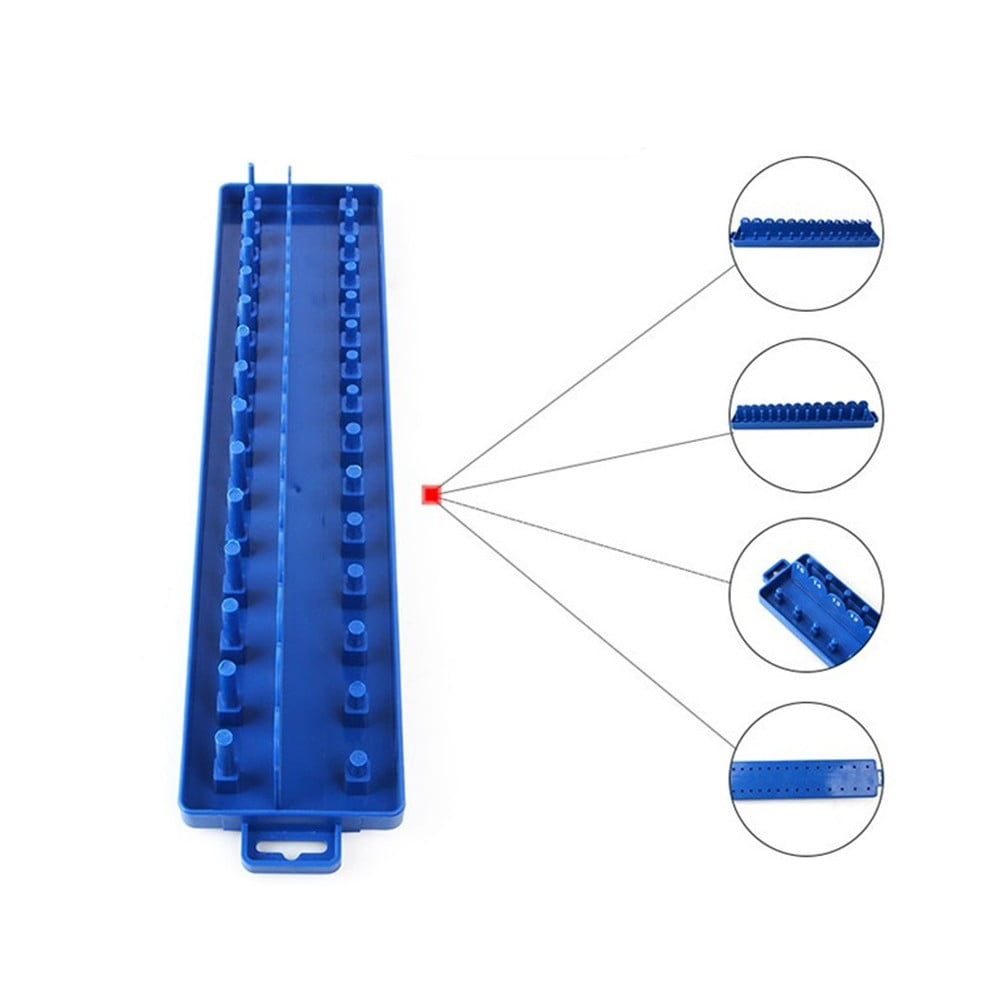 Practical Socket Storage Organizer Tool Organizer Wrench 3/8 Inch Sleeve Bracket Metric Socket Tray Rack Holder Smile Home — image 6