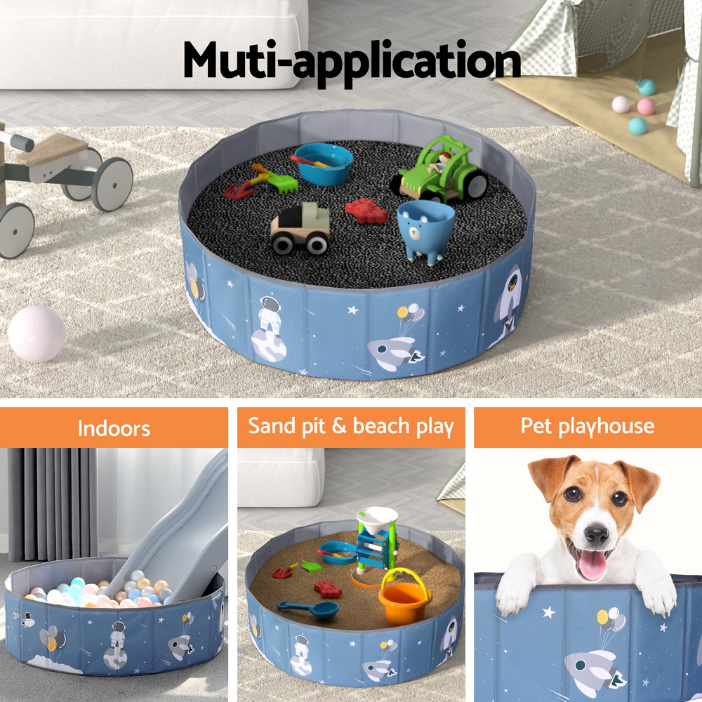 Keezi Kids Ball Pool Pit Toddler Play Foldable Child Playhouse Storage Bag Blue — image 5
