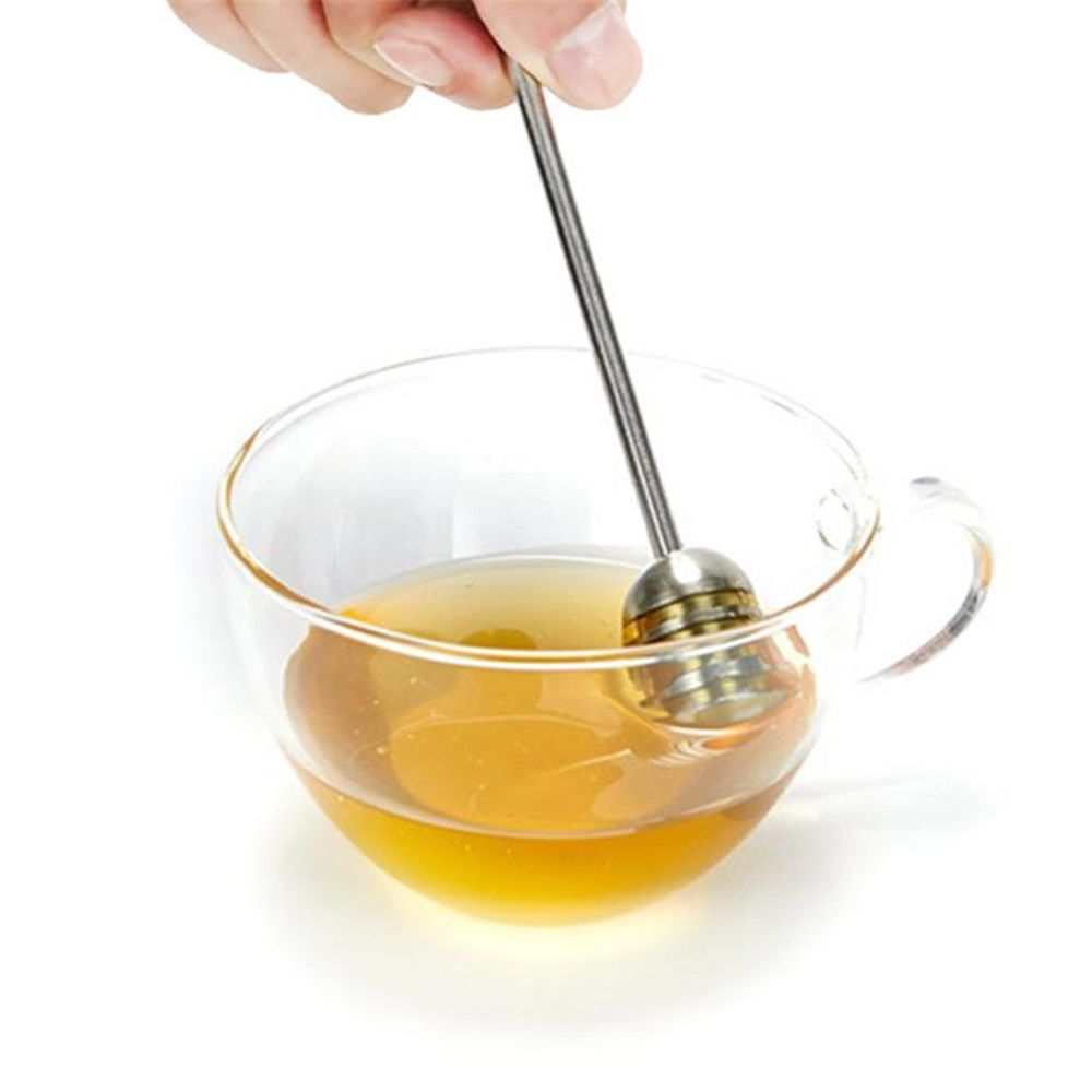 2 pack Honey Dipper Sticks, Solid Stainless Steel Honey and Syrup Dipper Stick Long Handle Honey Spoon Stirrer Mixing Tool for Honey Pot Jar Containers honey โ image 4