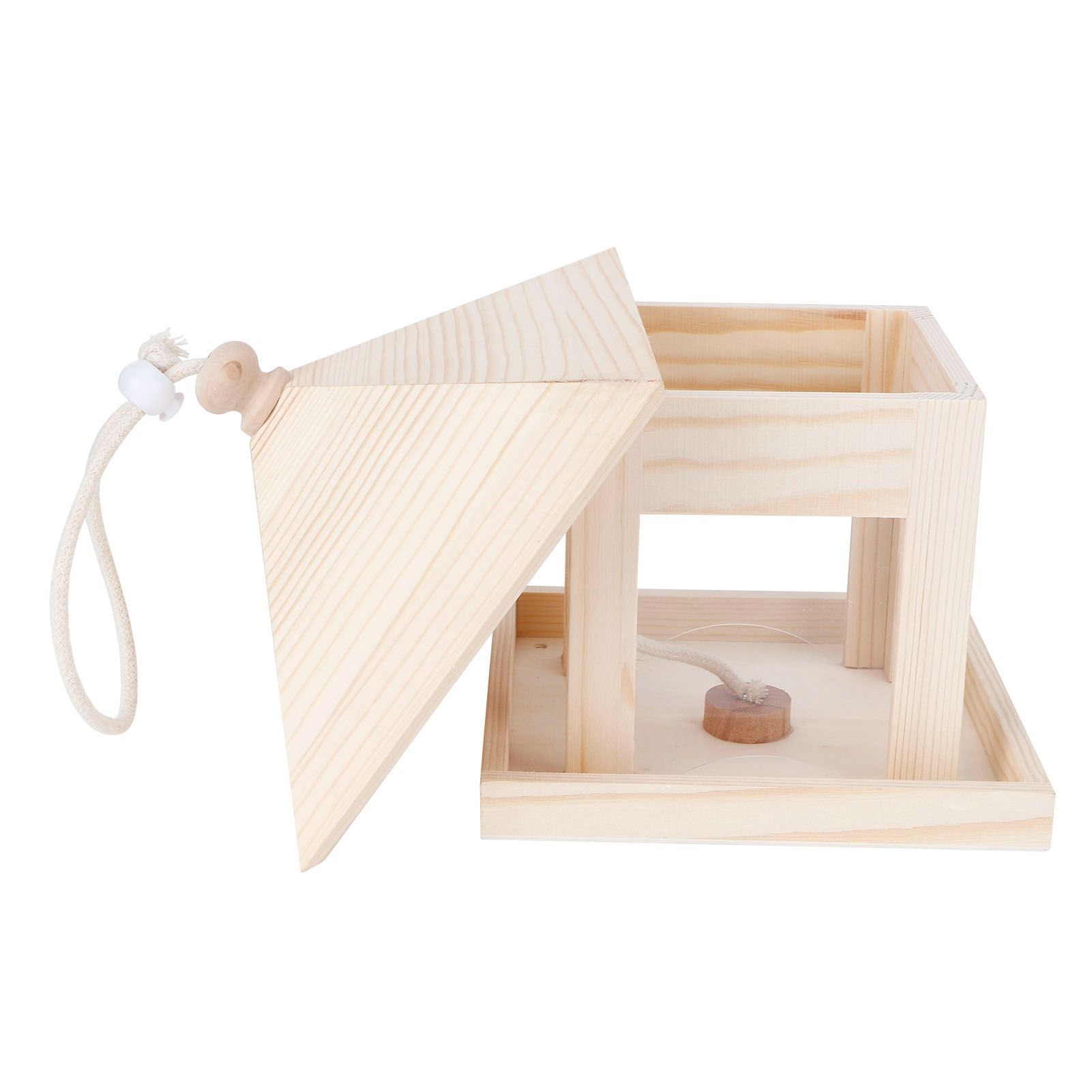 Hanging Bird House Nesting Box Feeding Feeder Box Garden Ornament Outdoor Tree DIY Decoration — image 4
