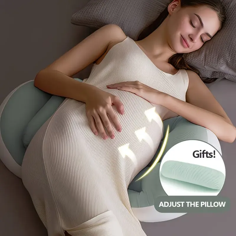 Pregnancy Belly & Back Support Pillow, Adjustable & Fully Machine Washable, High Elasticity & Long-Lasting Shape, Relieves Aches and Pains During — image 4